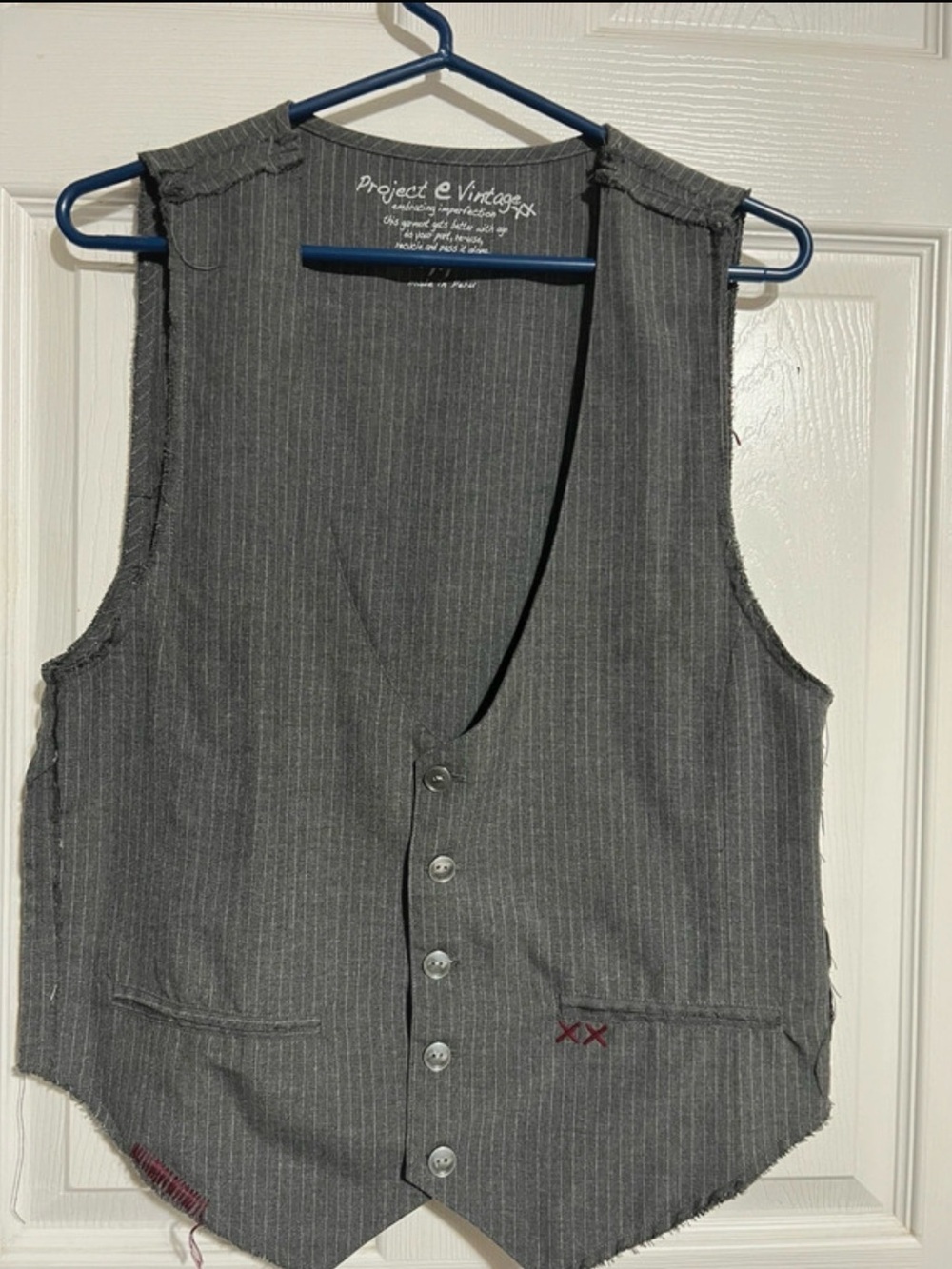Gray Pinstripe Women's Vest